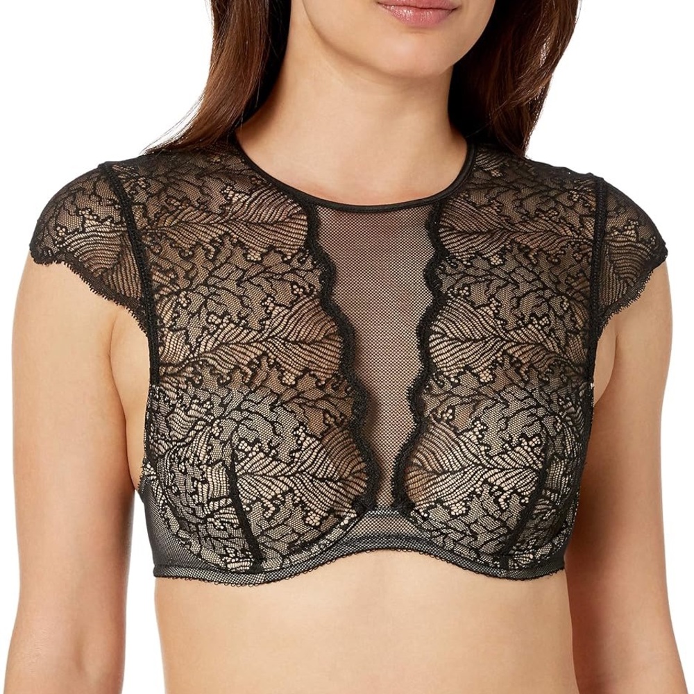 B.Tempt'd After Hours Lace Cap Sleeve Bralette